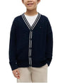 Pullover Tommy Hilfiger COTTON POLO TIPPING CARDIGAN Bambino - Navy