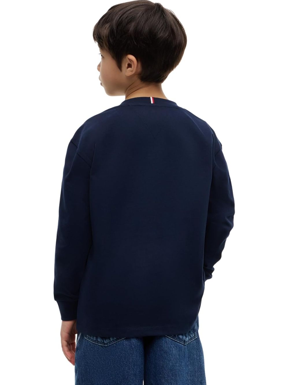 T-shirt Tommy Hilfiger TEAM TOMMY GRAPHIC LS Bambino - Navy
