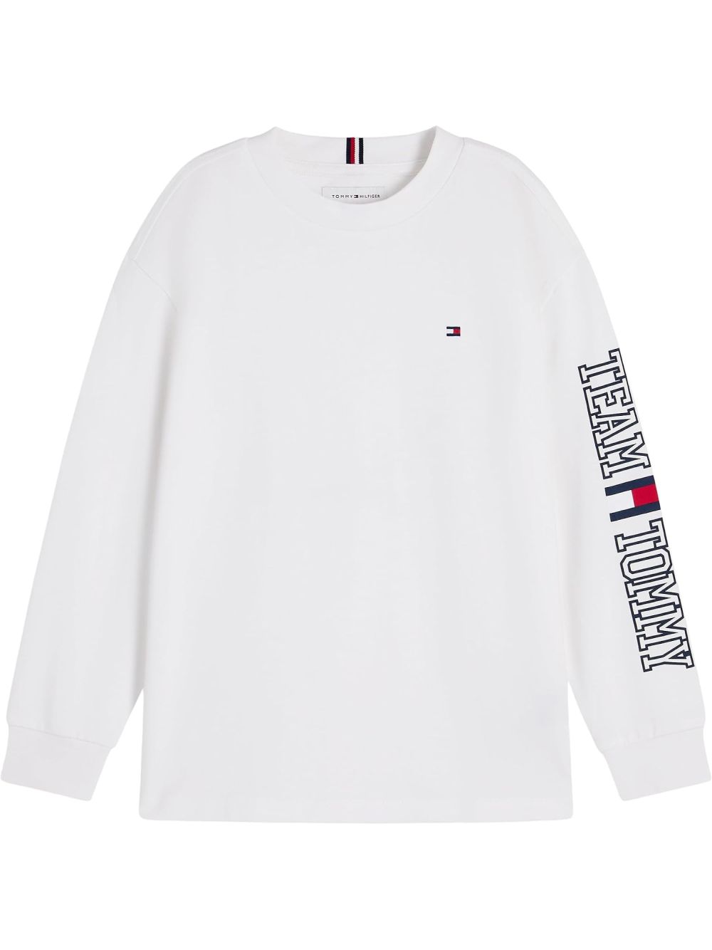 T-shirt Tommy Hilfiger TEAM TOMMY GRAPHIC LS Bambino - Bianco