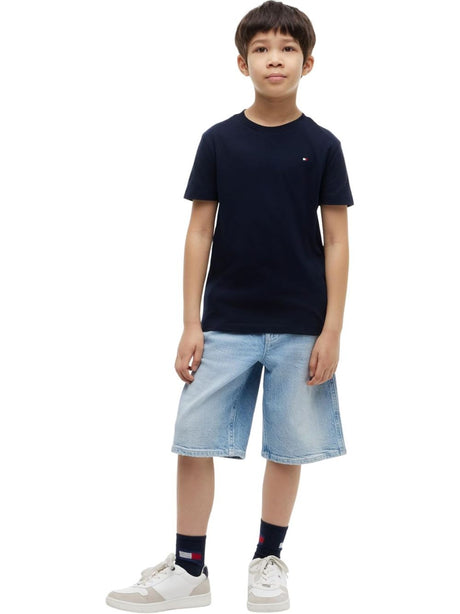 T-shirt Tommy Hilfiger TEAM TOMMY GRAPHIC LS Bambino - Navy