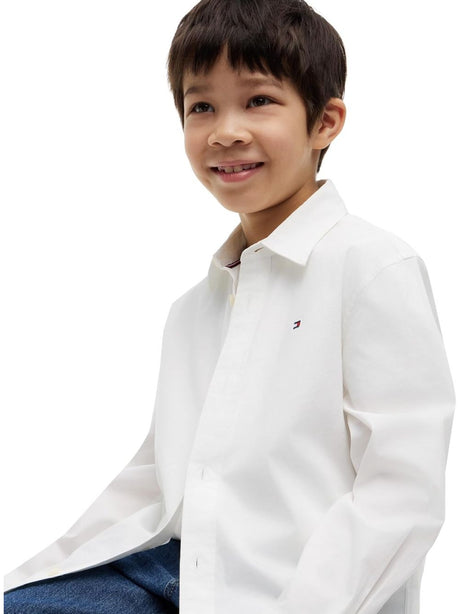 Camicia Tommy Hilfiger POPLIN Bambino - Bianco