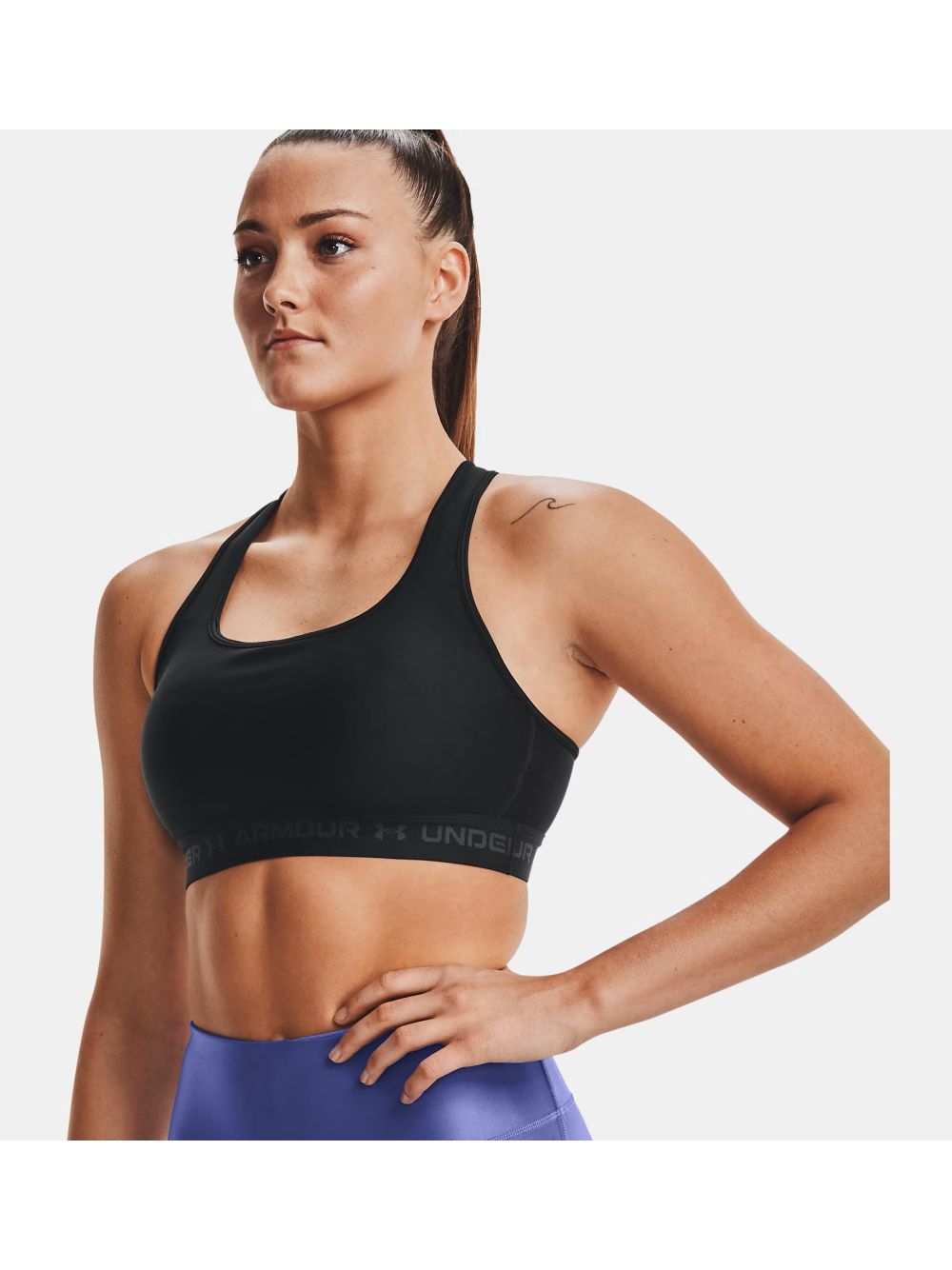 Top Sportivo Under Armour CROSSBACK MID BRA Donna - Nero