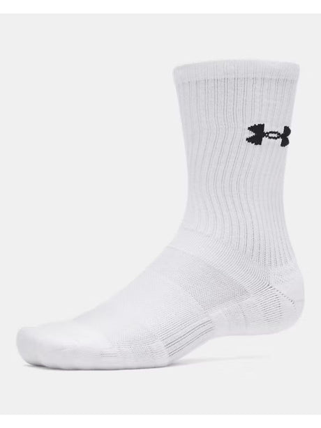 Calze Sportive Under Armour PERFORMANCE COTTON 3P CRW Unisex - Bianco