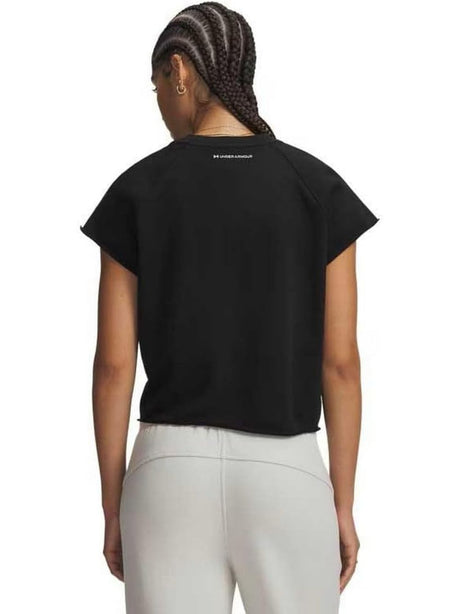 T-shirt Sportiva Under Armour ICON WM CUT OFF SS Donna - Nero