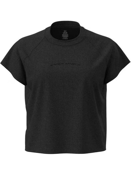 T-shirt Sportiva Under Armour ICON WM CUT OFF SS Donna - Nero