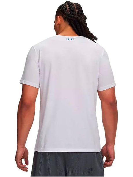 T-shirt Sportiva Under Armour LOCKERTAG PRINT SS Uomo - Bianco