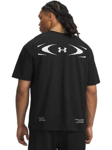 T-shirt Sportiva Under Armour M HWT ECHO LOGO OS SS Uomo - Nero