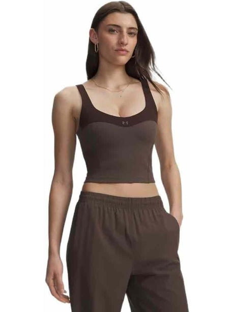 Canottiera Sportiva Under Armour MOTION COLORBLOCK TANK Donna - Marrone