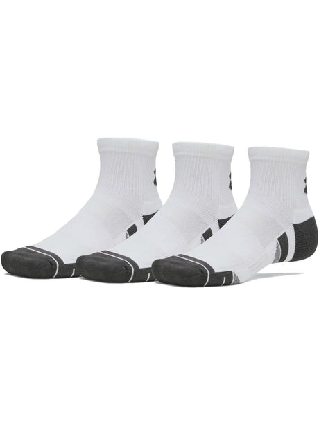 Calze Sportive Under Armour NEW UA PERF TECH 3PK QTR Unisex - Bianco