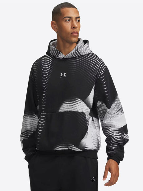 Felpa Under Armour ICON FLEECE PRINTED HD Uomo - Nero
