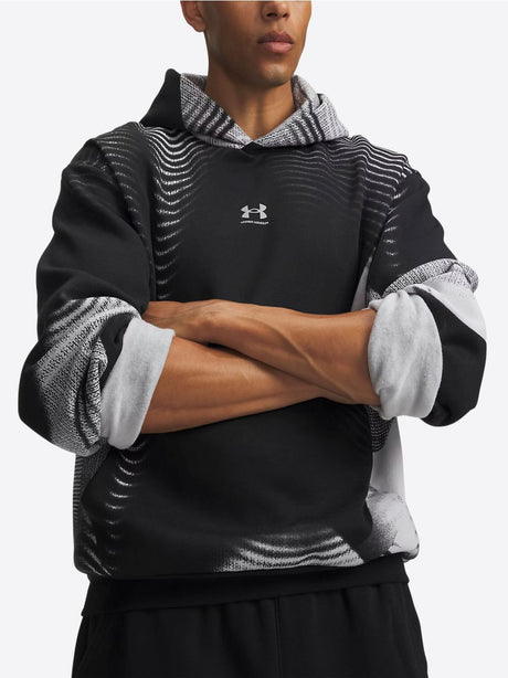 Felpa Under Armour ICON FLEECE PRINTED HD Uomo - Nero