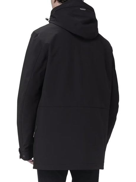 Cappotto Woolrich SOFT SHELL BARROW MAC COAT Uomo - Nero