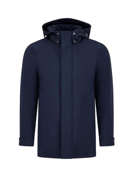 Cappotto Woolrich SOFT SHELL BARROW MAC COAT Uomo - Blu