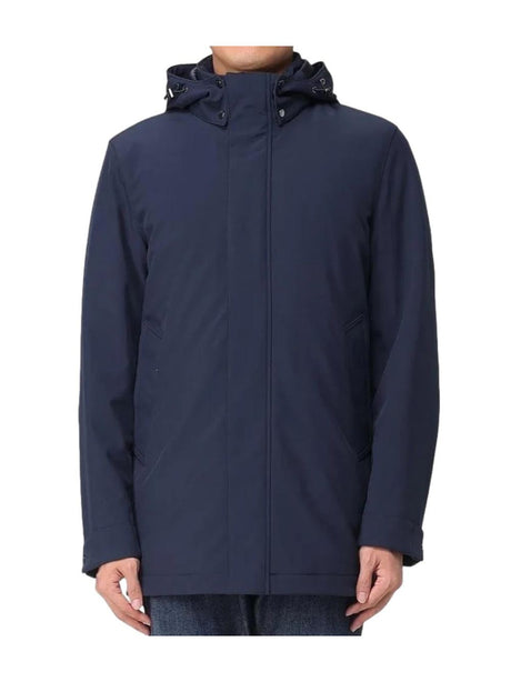 Cappotto Woolrich SOFT SHELL BARROW MAC COAT Uomo - Blu
