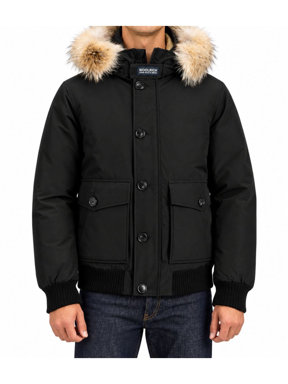 Giubbotto Woolrich POLAR DETACHABLE FUR BOMBER Uomo - Nero