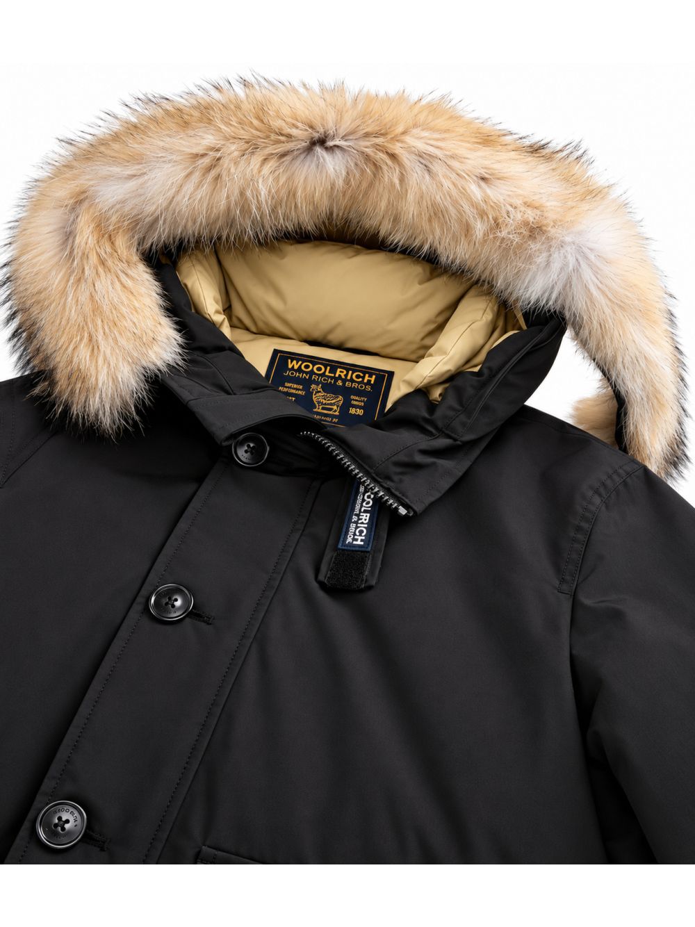 Giubbotto Woolrich POLAR DETACHABLE FUR BOMBER Uomo - Nero
