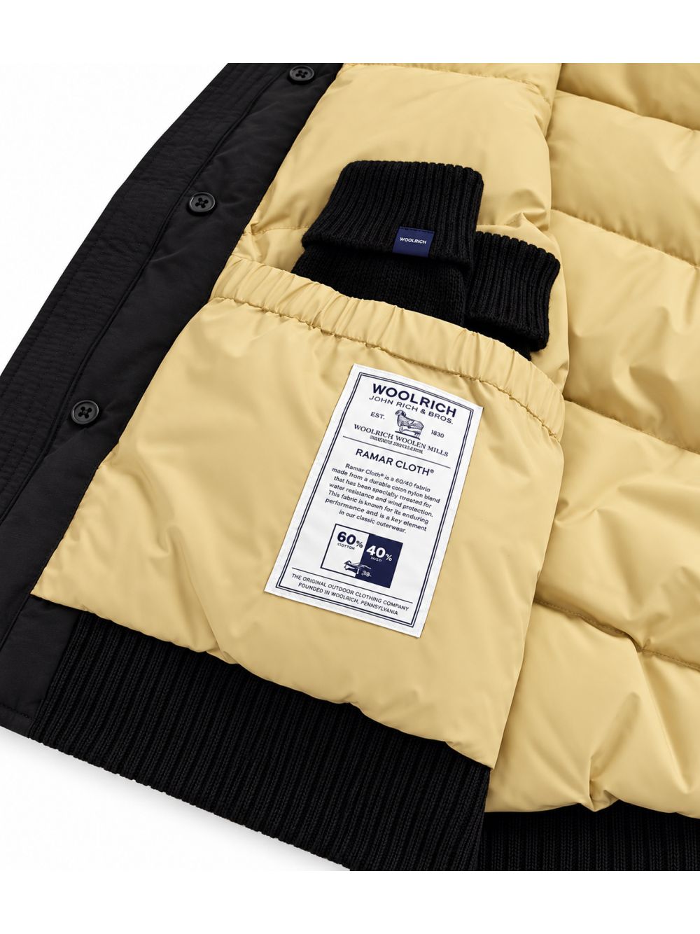 Giubbotto Woolrich POLAR DETACHABLE FUR BOMBER Uomo - Nero