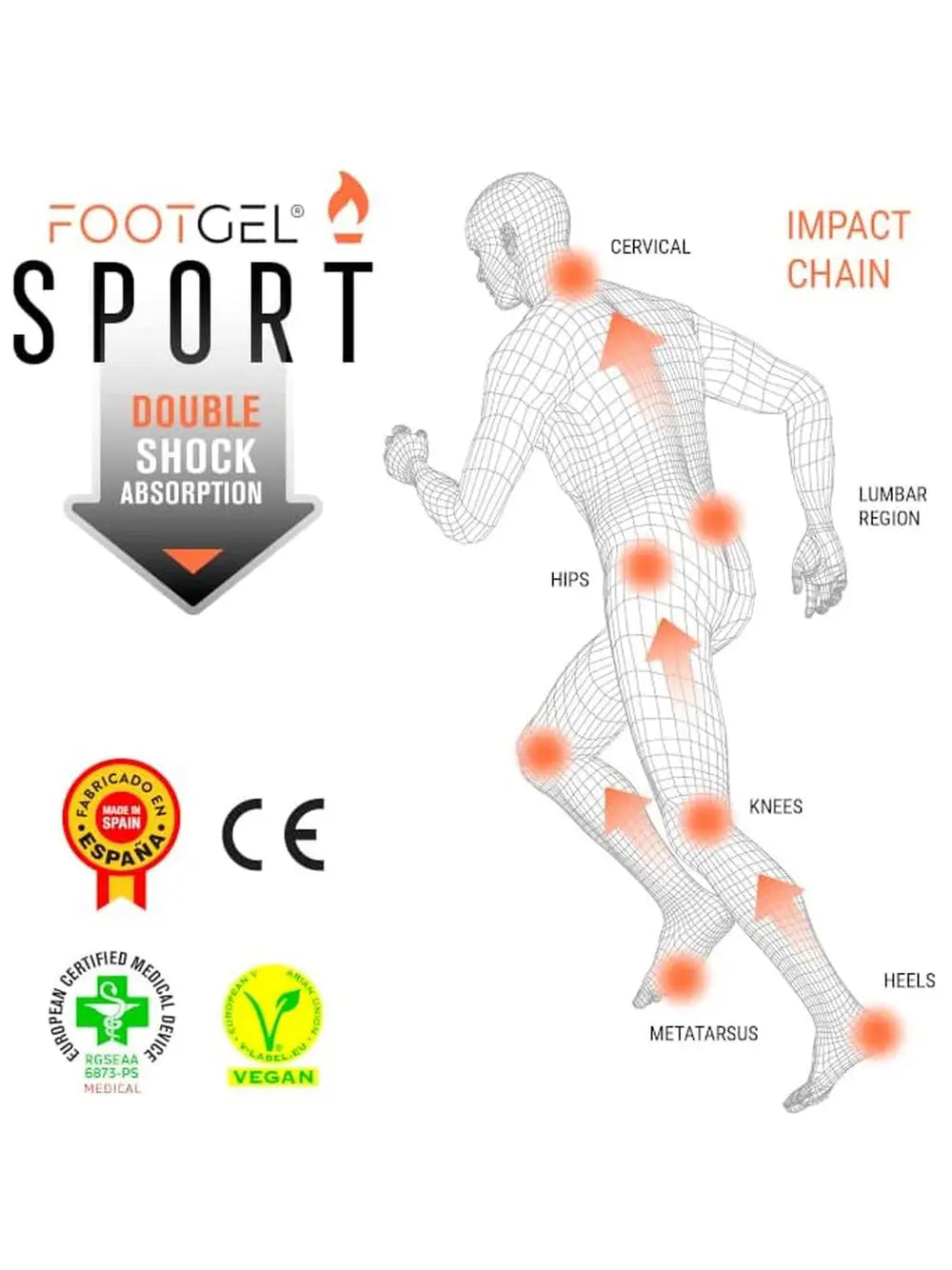 Accessorio Sportivo Footgel Unisex - Arancione