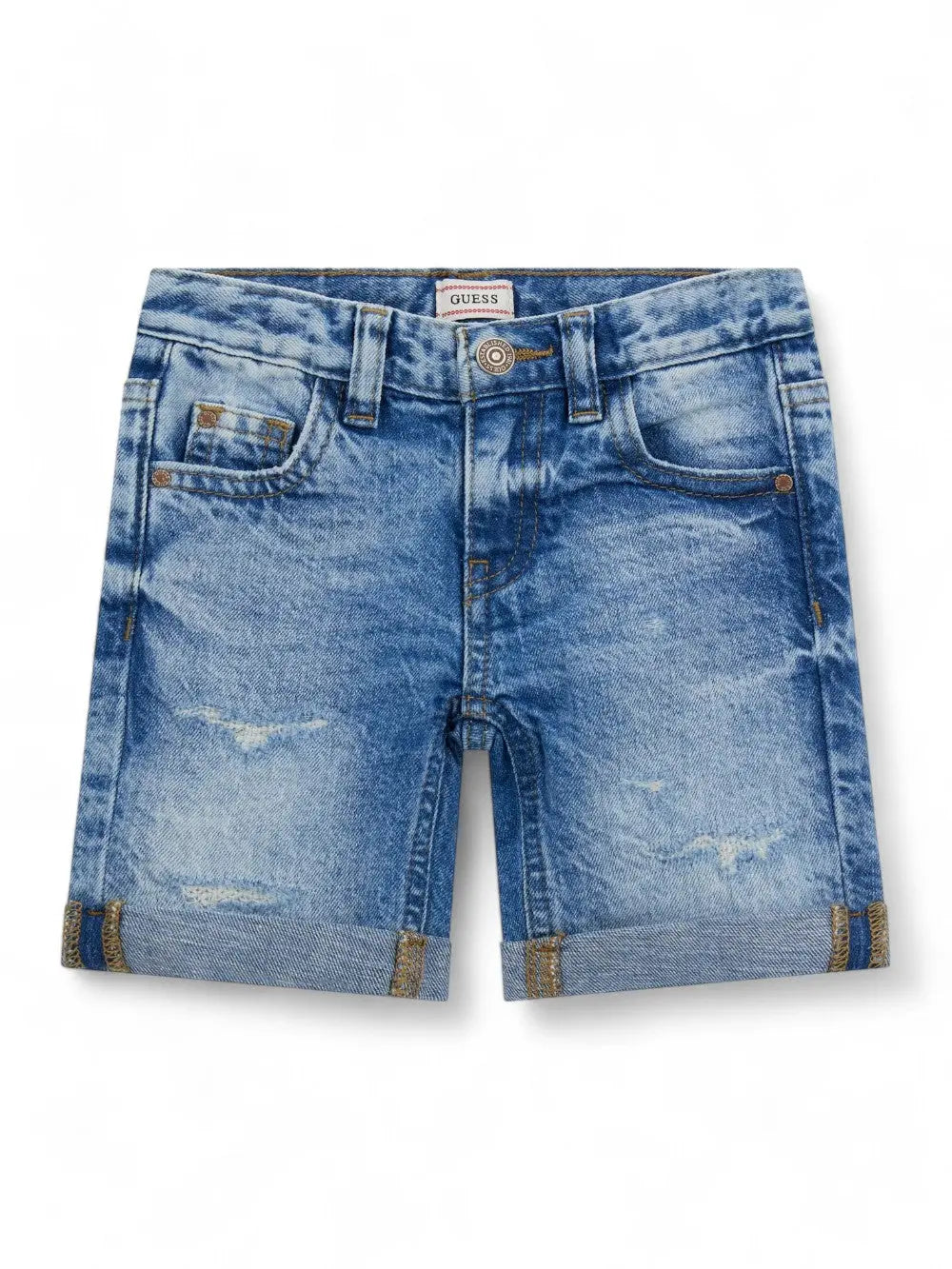 Bermuda Bambino - Blue Linen Waterfall