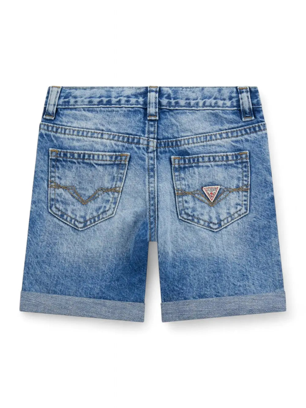 Bermuda Bambino - Blue Linen Waterfall