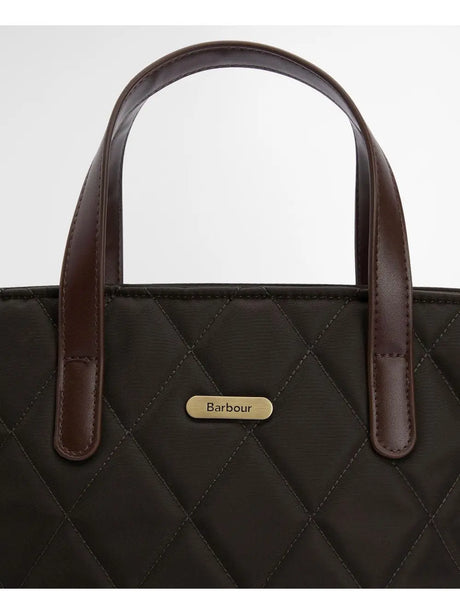 Borsa Barbour mini quilted tote Donna - Oliva