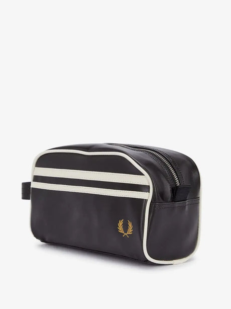 Borsa Pochette Fred Perry Coated Polyester Wash Bag Uomo - Nero