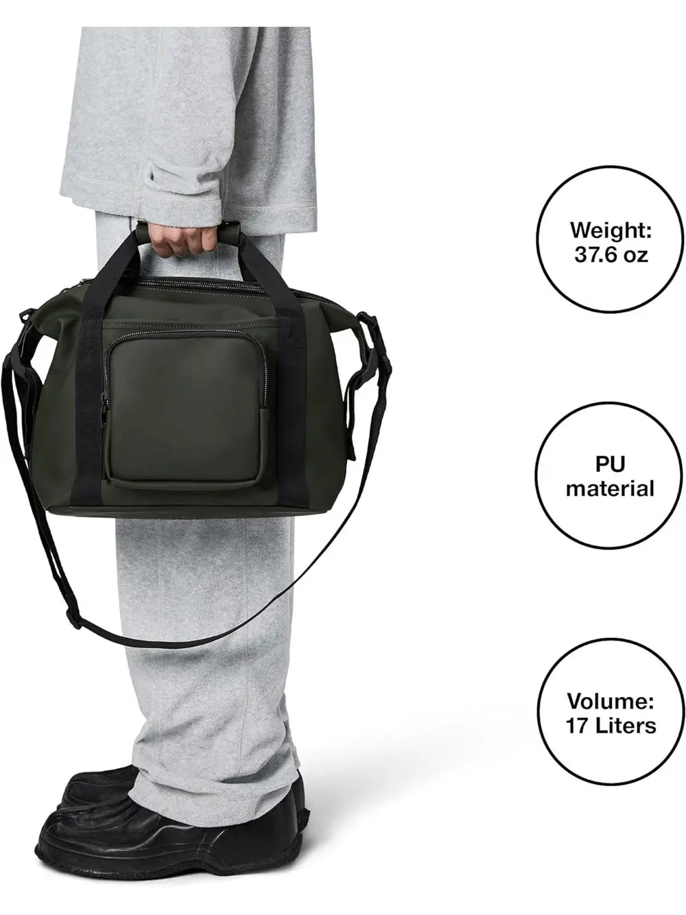 Borsa Rains Unisex Texel Kit Verde Rains  Angolo dello Sport