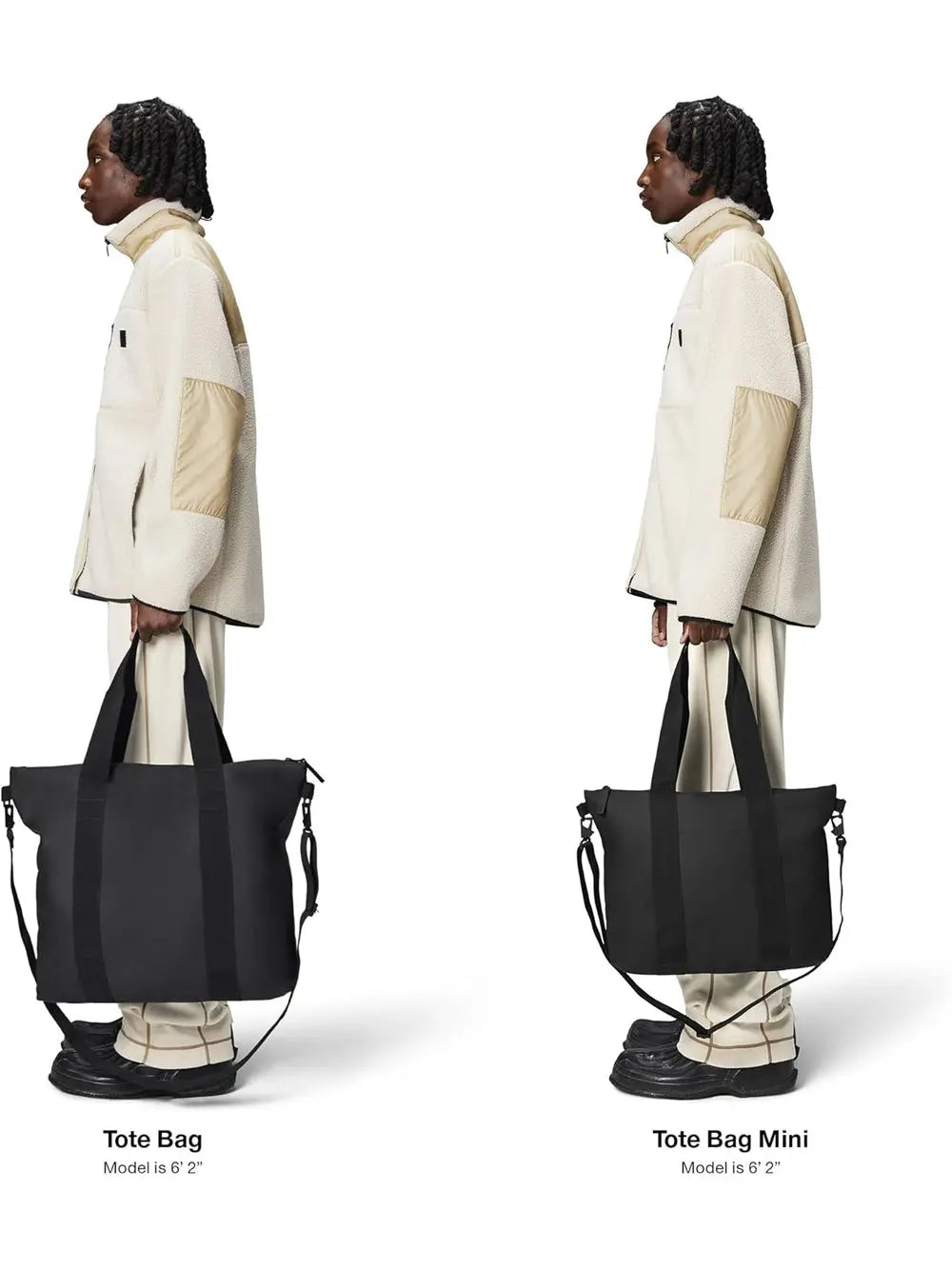 Borsa Rains Unisex Tote Nero Rains  Angolo dello Sport