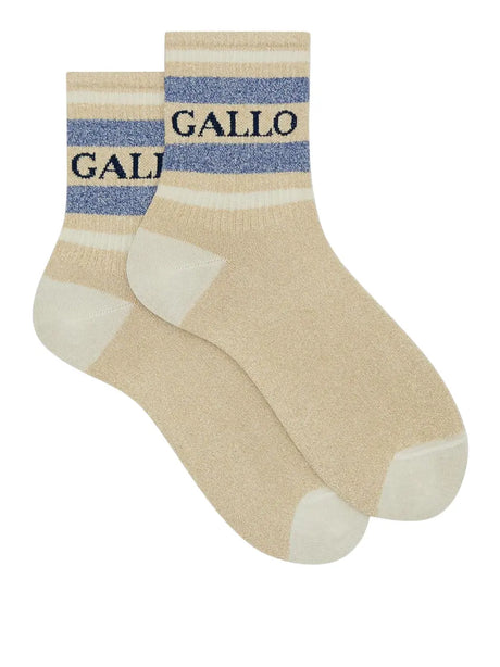 Calze Gallo Unisex Corto Co/lurex Righe Oro Gallo  Angolo dello Sport