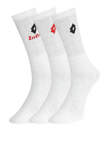 Calze Sportive Lotto Unisex Quarter Pk3 Bianco Lotto  Angolo dello Sport