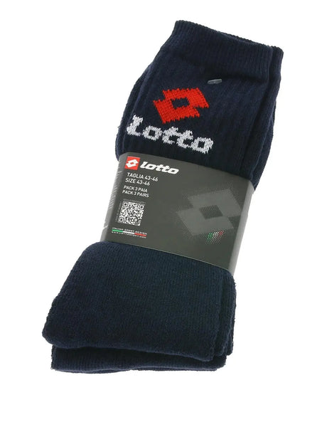 Calze Sportive Lotto Unisex Quarter Pk3 Bianco Lotto  Angolo dello Sport