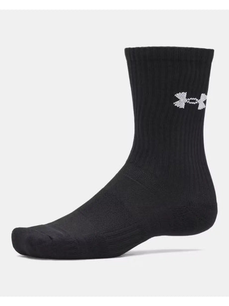 Calze Sportive Under Armour UA PERFORMANCE COTTON 3P CRW Unisex - Nero