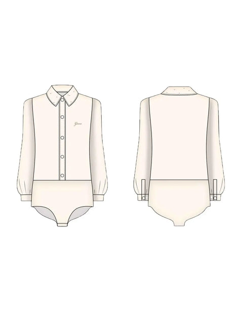 Camicia Guess CHIFFON LS CEREMONY Bambina - Avorio