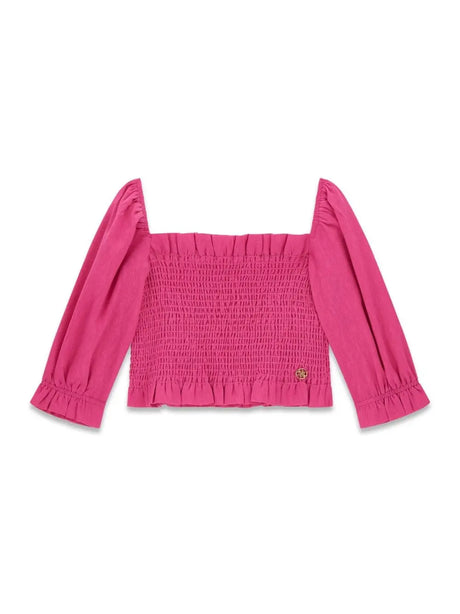 Camicia Guess CREPONNE SS TUBE TOP Bambina - Fuxia