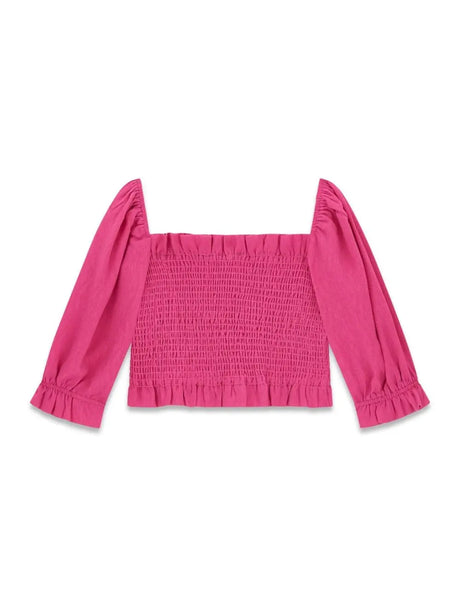 Camicia Guess CREPONNE SS TUBE TOP Bambina - Fuxia