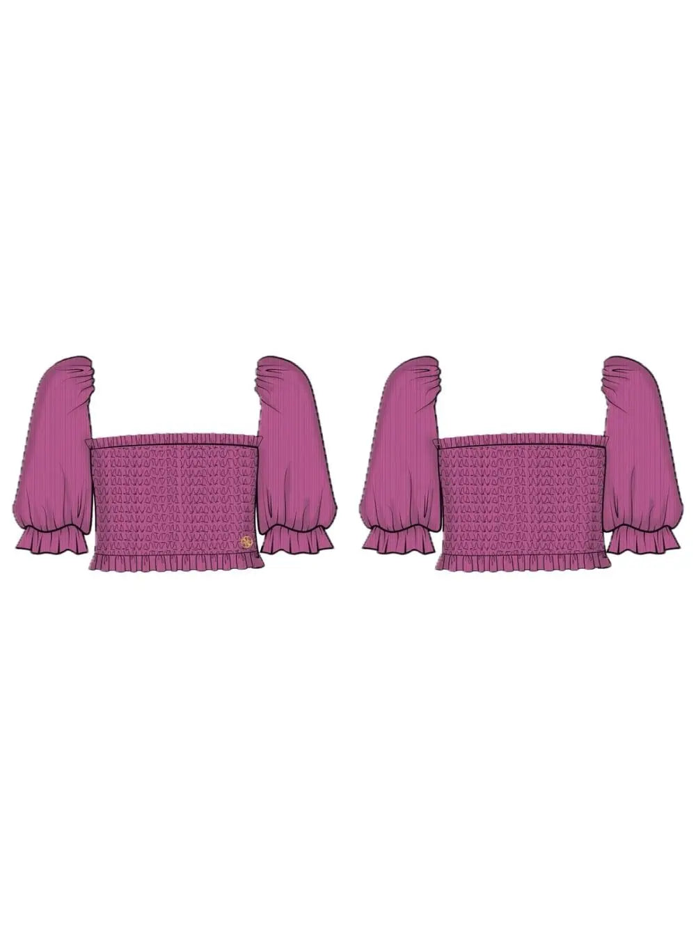 Camicia Guess CREPONNE SS TUBE TOP Bambina - Fuxia