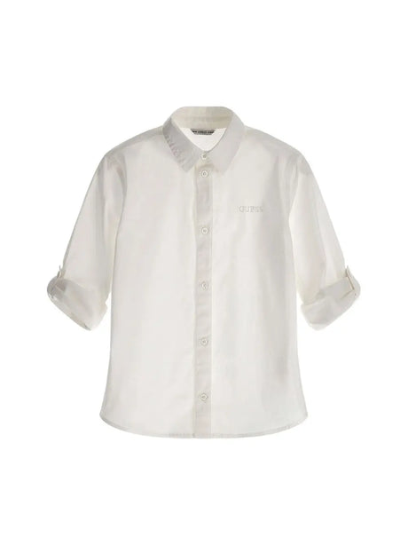 Camicia Guess str poplin adj Bambino - Bianco