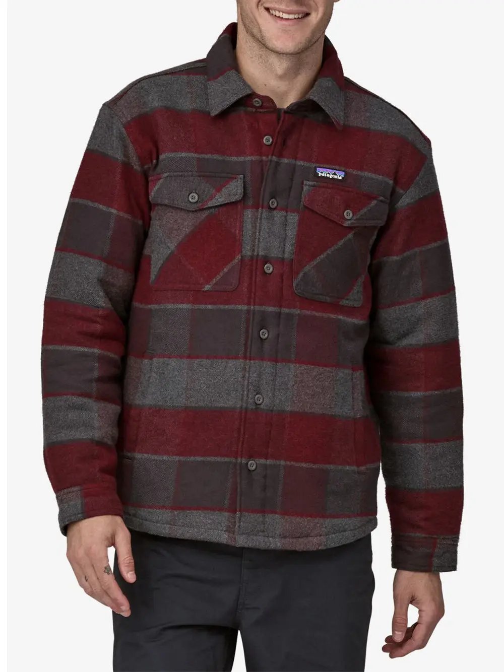 Camicia Patagonia Uomo Lw Insulated Fjord Flannel Shirt Nero Patagonia  Angolo dello Sport