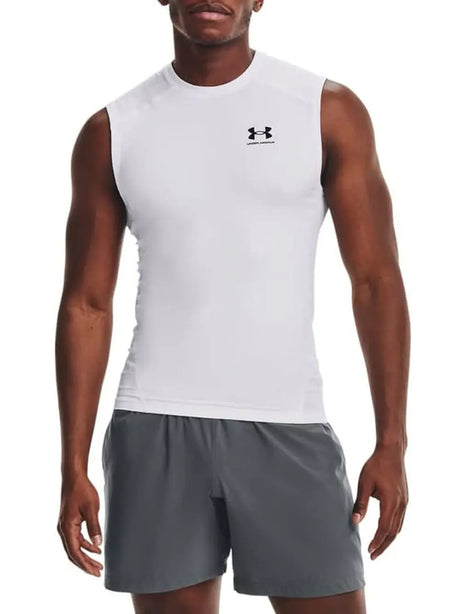 Canottiera Sportiva Under Armour Uomo Ua Hg Comp Bianco Under Armour  Angolo dello Sport