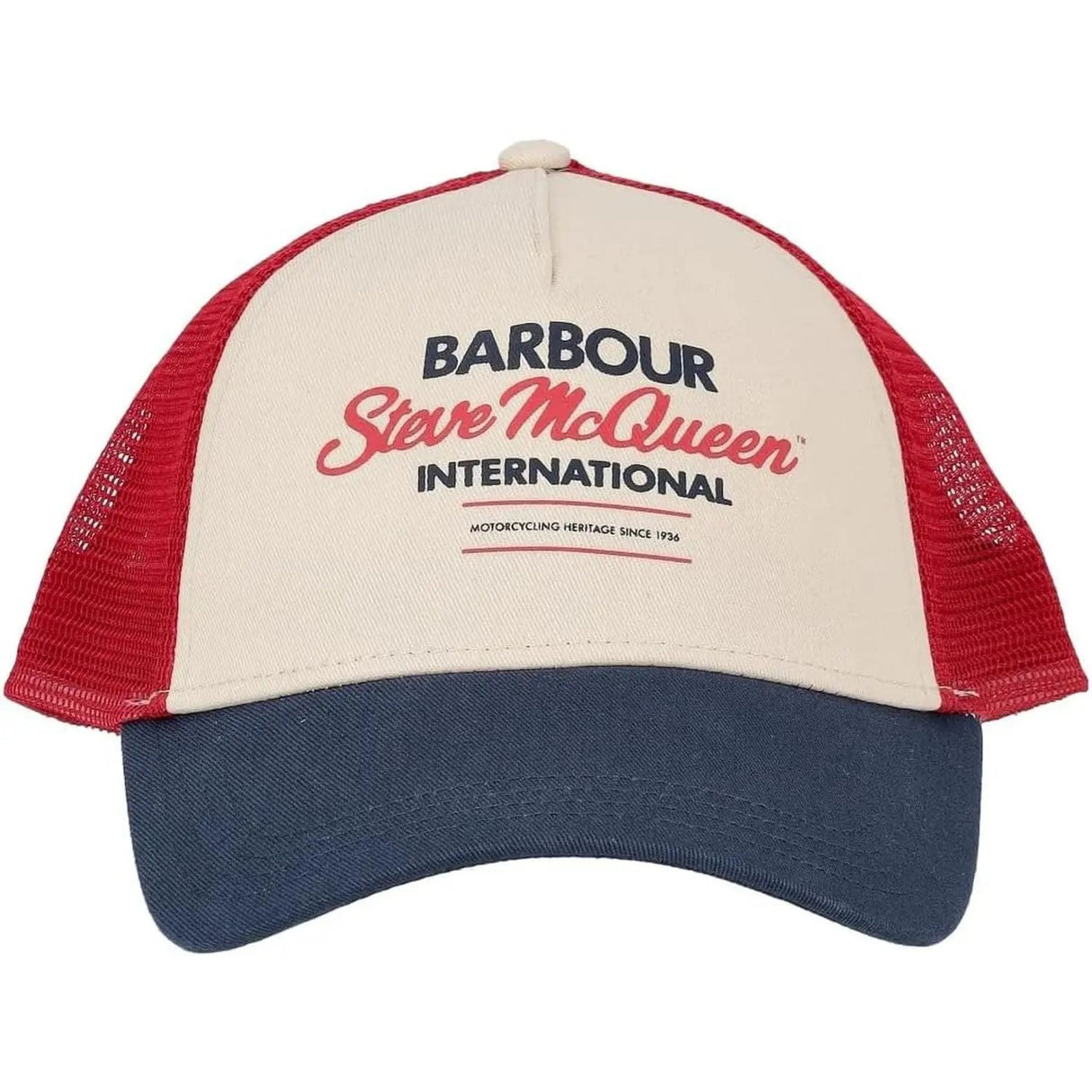 Cappello BARBOUR Uomo smq trucker Navy red stone