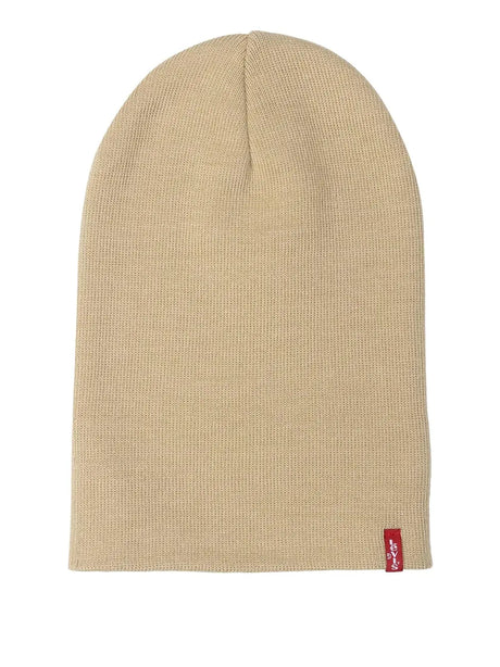 Cappello Levisacc Unisex Slouchy Red Tab Beanie Beige Levi's  Angolo dello Sport