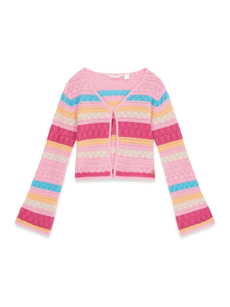 Cardigan Guess all'uncinetto Bambina - Multicolore