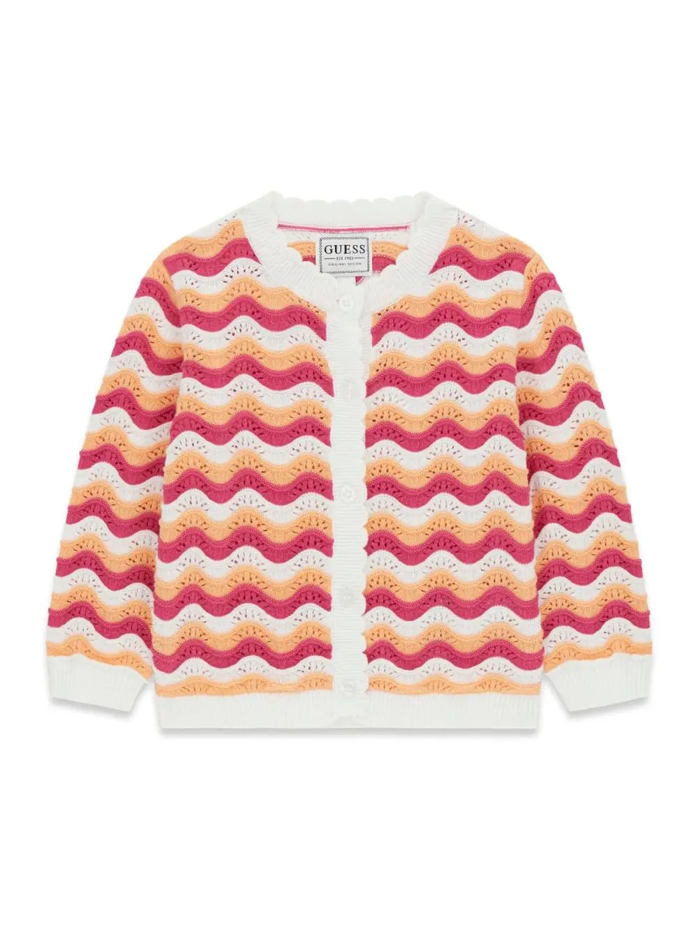 Cardigan Guess all'uncinetto Bambina - Multicolore