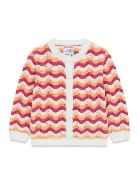 Cardigan Guess all'uncinetto Bambina - Multicolore