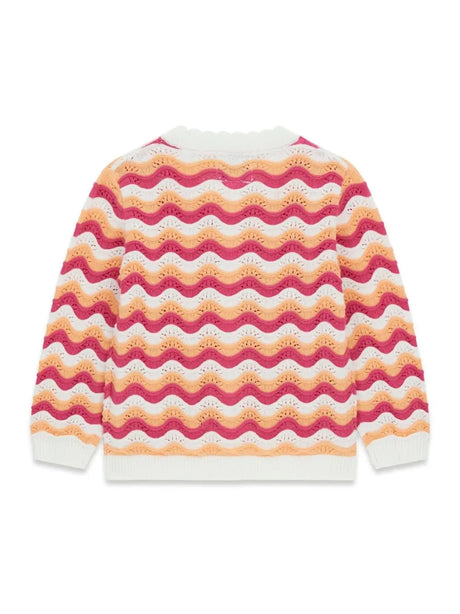 Cardigan Guess all'uncinetto Bambina - Multicolore