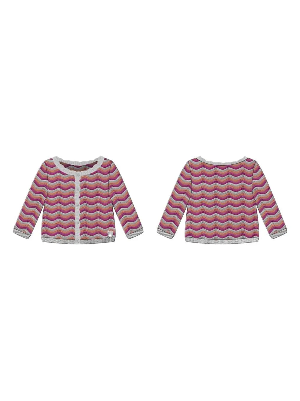 Cardigan Guess all'uncinetto Bambina - Multicolore