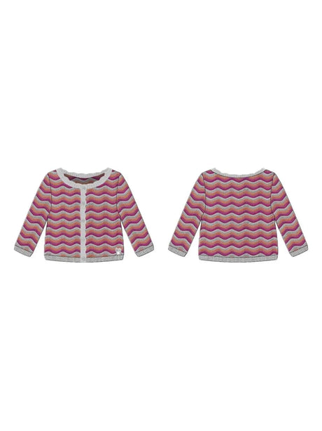 Cardigan Guess all'uncinetto Bambina - Multicolore