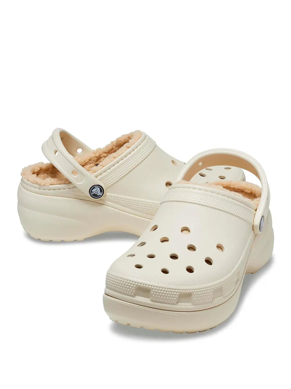 Ciabatte Crocs Donna Classic Platform Lined Clog W Avorio Crocs  Angolo dello Sport