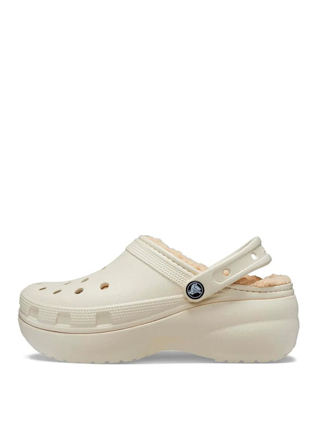 Ciabatte Crocs Donna Classic Platform Lined Clog W Avorio Crocs  Angolo dello Sport