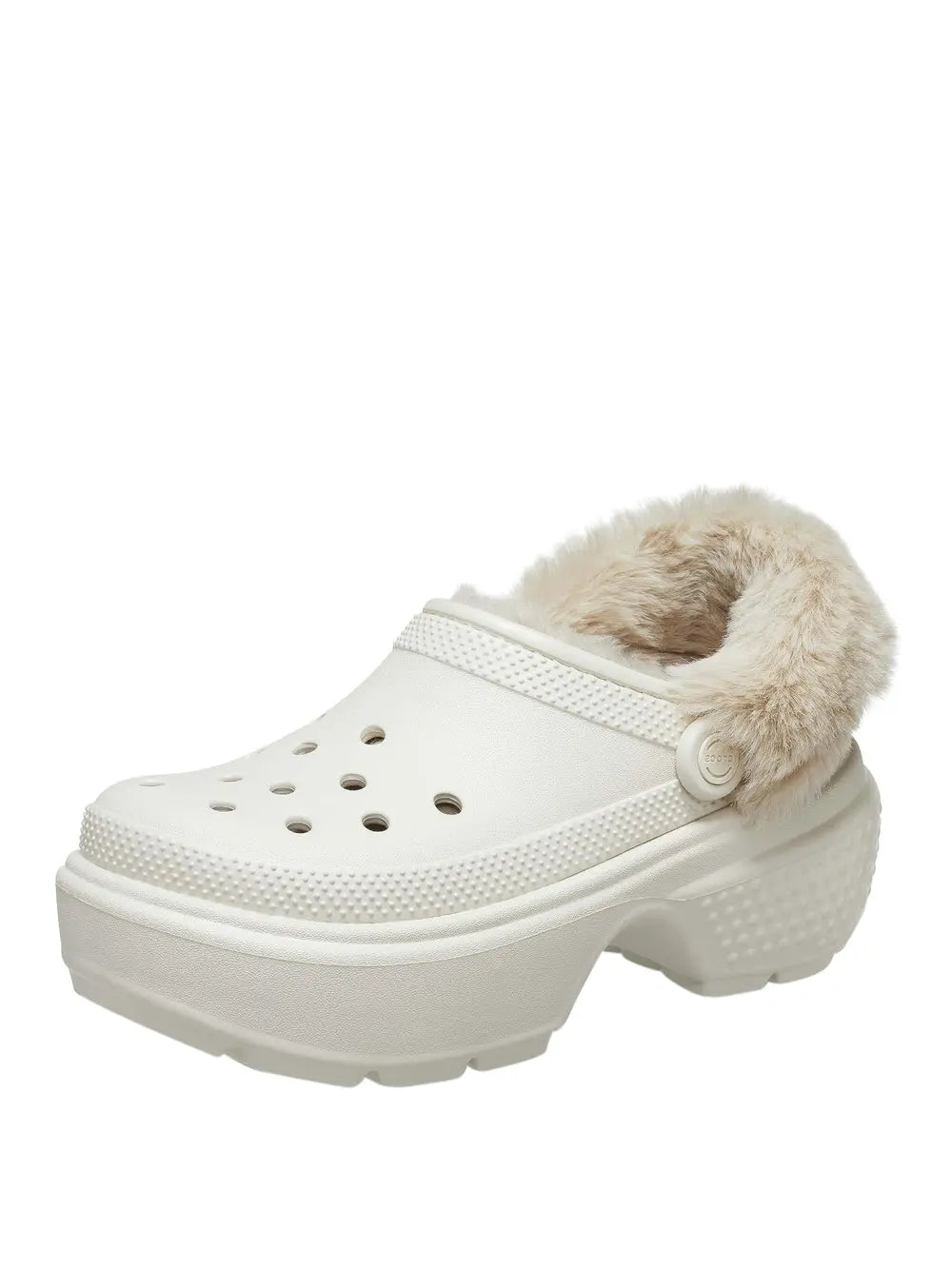 Ciabatte Crocs Unisex Stomp Lined Clog Bianco Crocs  Angolo dello Sport